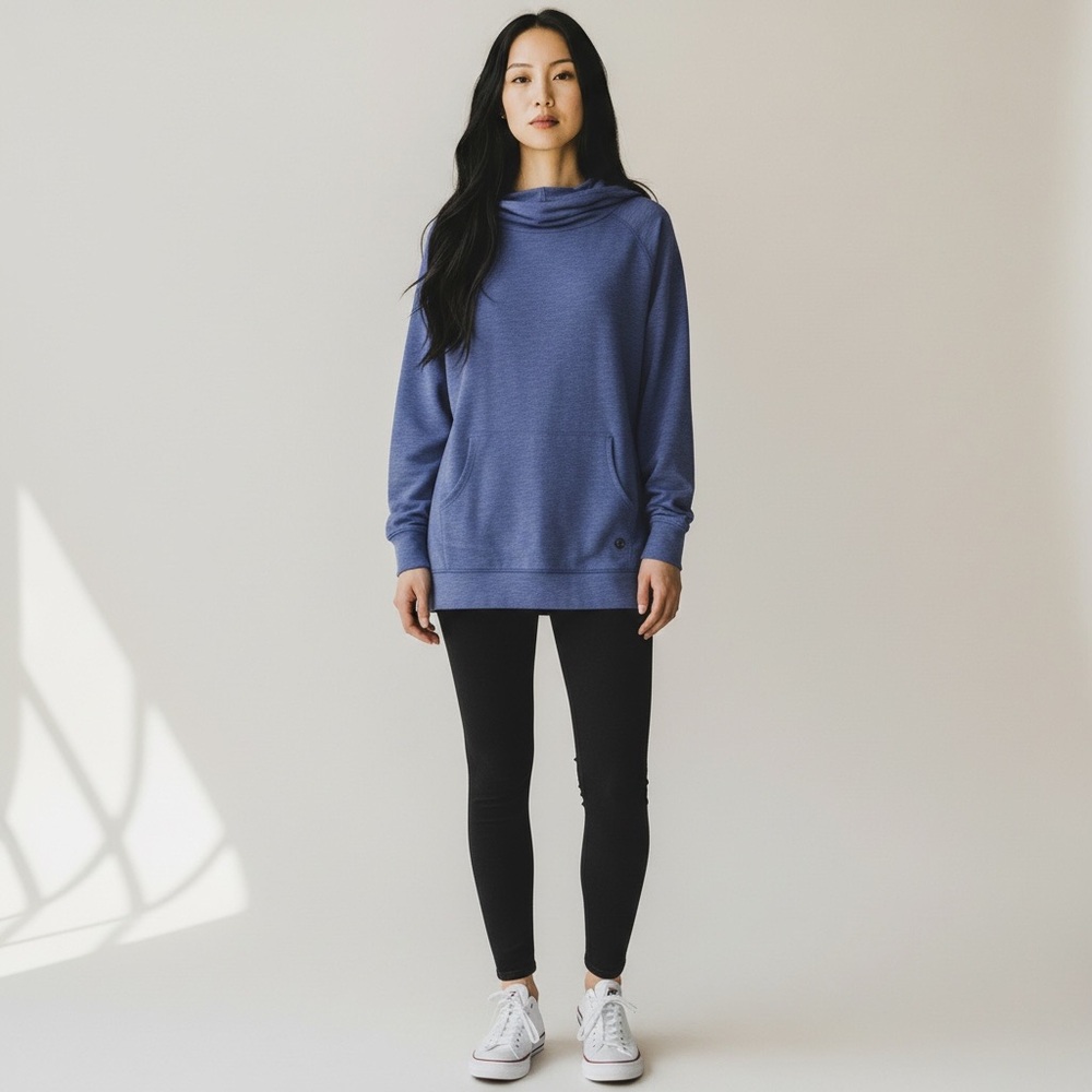 Nova - Lightweight Blue Denim look Hoodie - Size xl